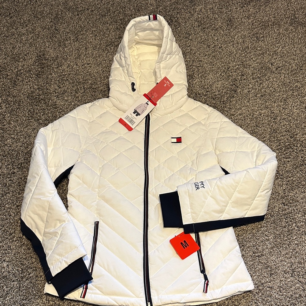 Tommy Hilfiger Women's White Puffer Jacket